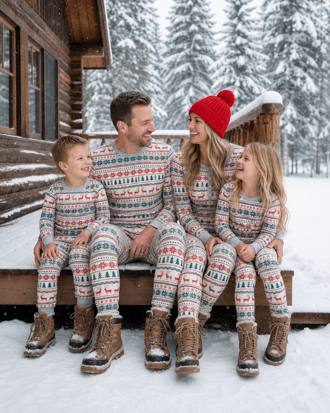 Nordic Fair Isle Print Pajamas Nordic Fair Isle Print Pajamas — Matching Family Christmas Outfits 2026