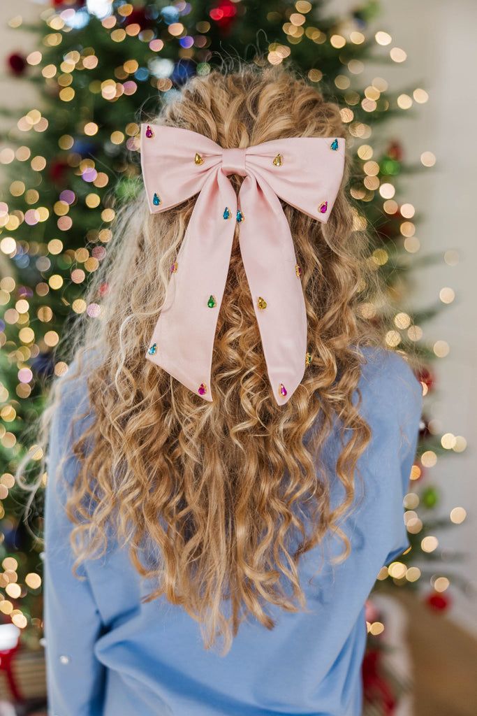 Wavy Blonde Half Up Rhinestone Bow — Ribbons Little Girl Hairstyles 2027