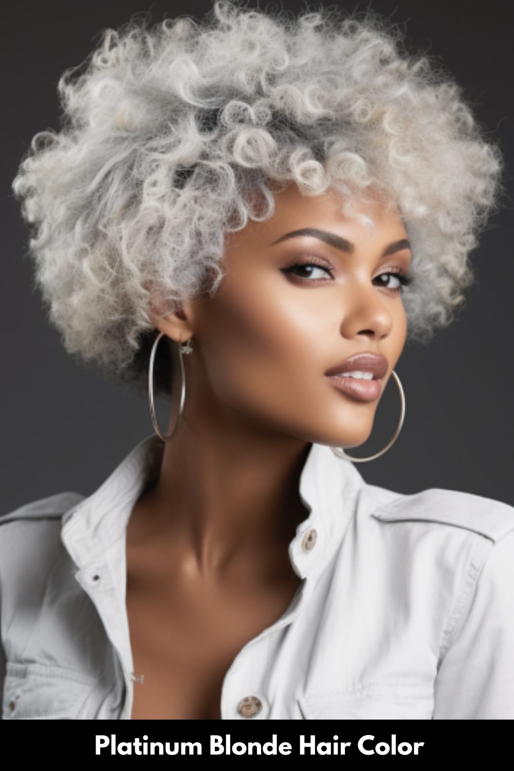 Bright Platinum Blonde Afro Bright Platinum Blonde Afro — Blonde Hair 2027 for Brown Skin