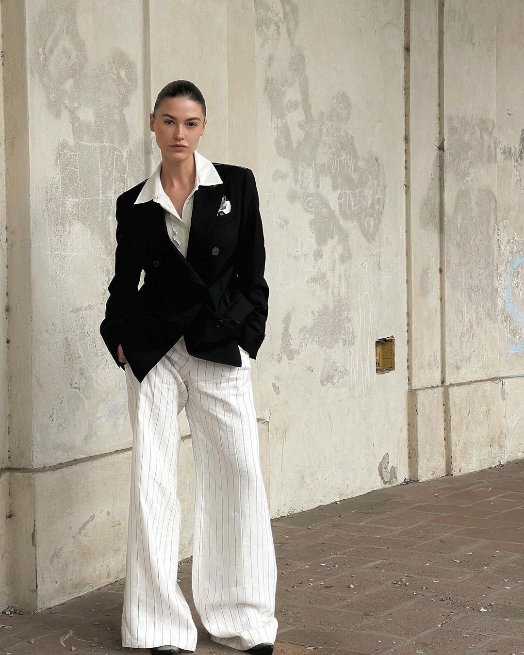 Pinstripe Trousers and Oversized Blazer: Sharp Preppy Statement Pinstripe Trousers and Oversized Blazer: Sharp Preppy Statement — Preppy Spring Outfits 2027