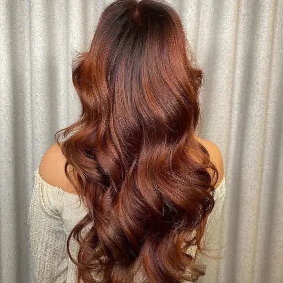 Deep Copper With Warmer Streaks Deep Copper With Warmer Streaks — Copper Hair 2027