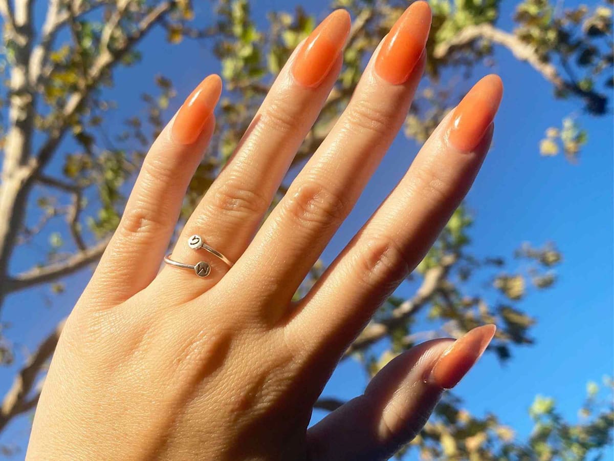 Jelly Orange Stilettos — Summer Dip Nails 2027