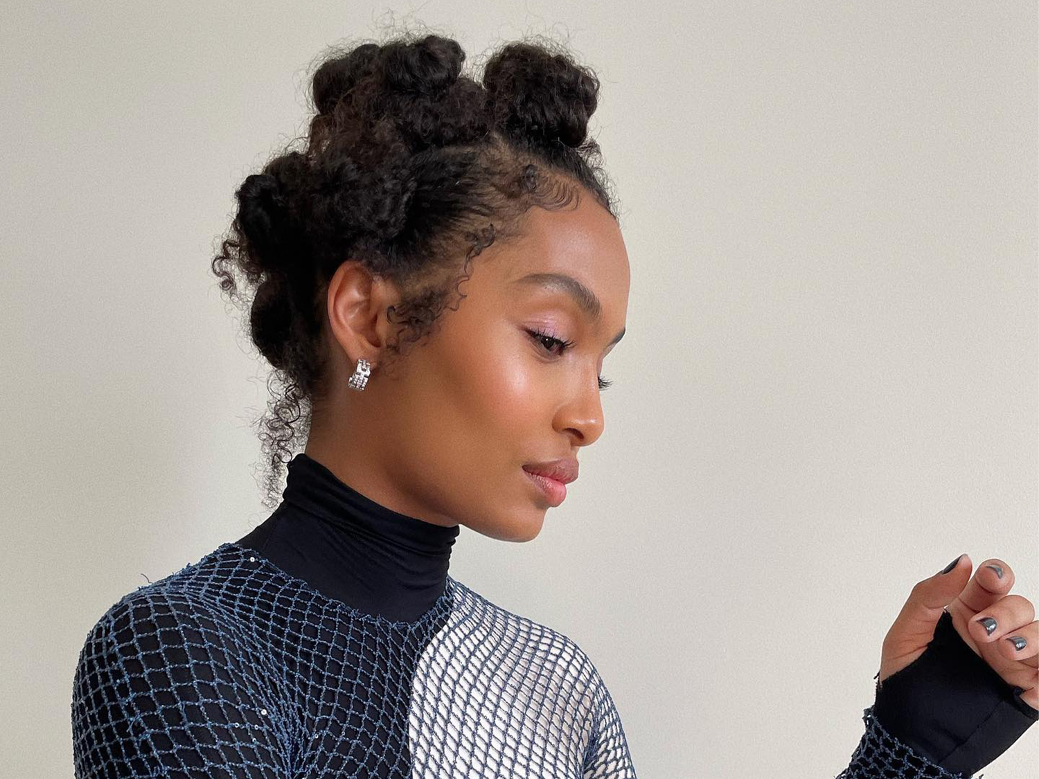 Two Space Buns Coily Dark Brown — Knotted Bun Hairstyles 2027