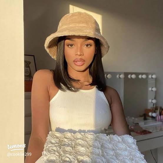 Shoulder Length Straight Dark Brown With Blunt Bangs — Bucket Hat Hairstyles 2027
