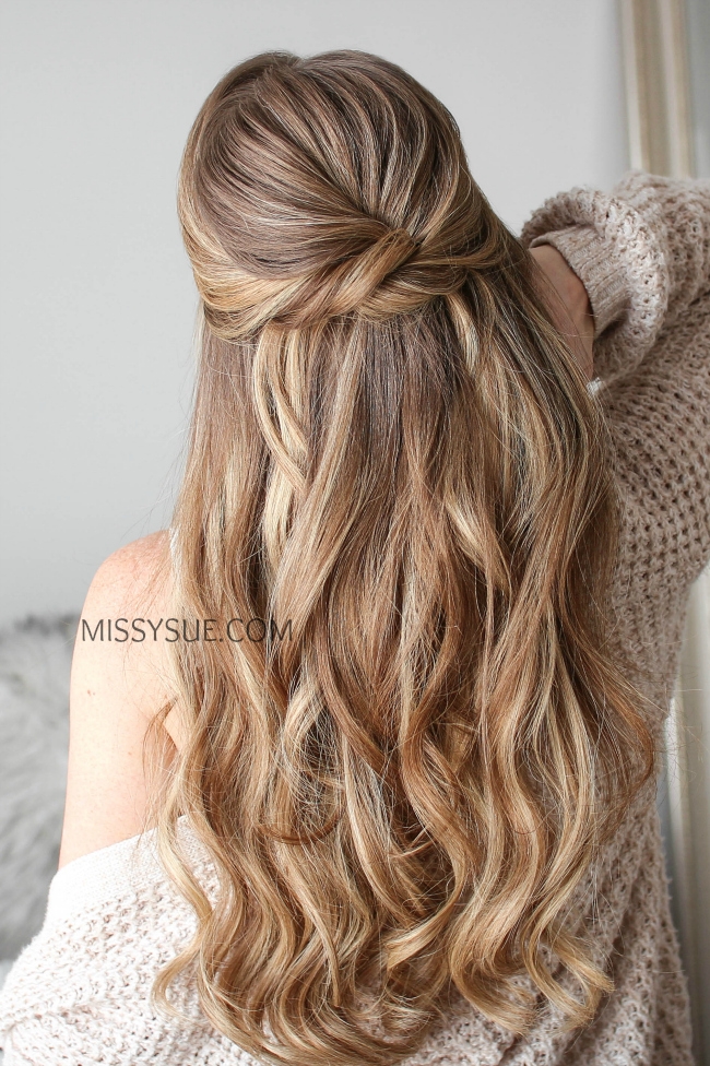 Twisted Half-Up Half-Down Waves Twisted Half-Up Half-Down Waves — Sweet 16 Hairstyles 2027