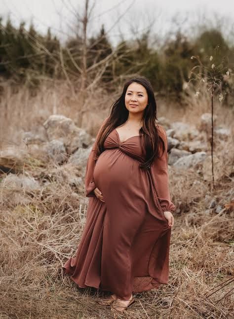 Flowy A-line Maternity Dress for a Natural Shoot Flowy A-line Maternity Dress for a Natural Shoot — Winter Photoshoot Outfits 2027
