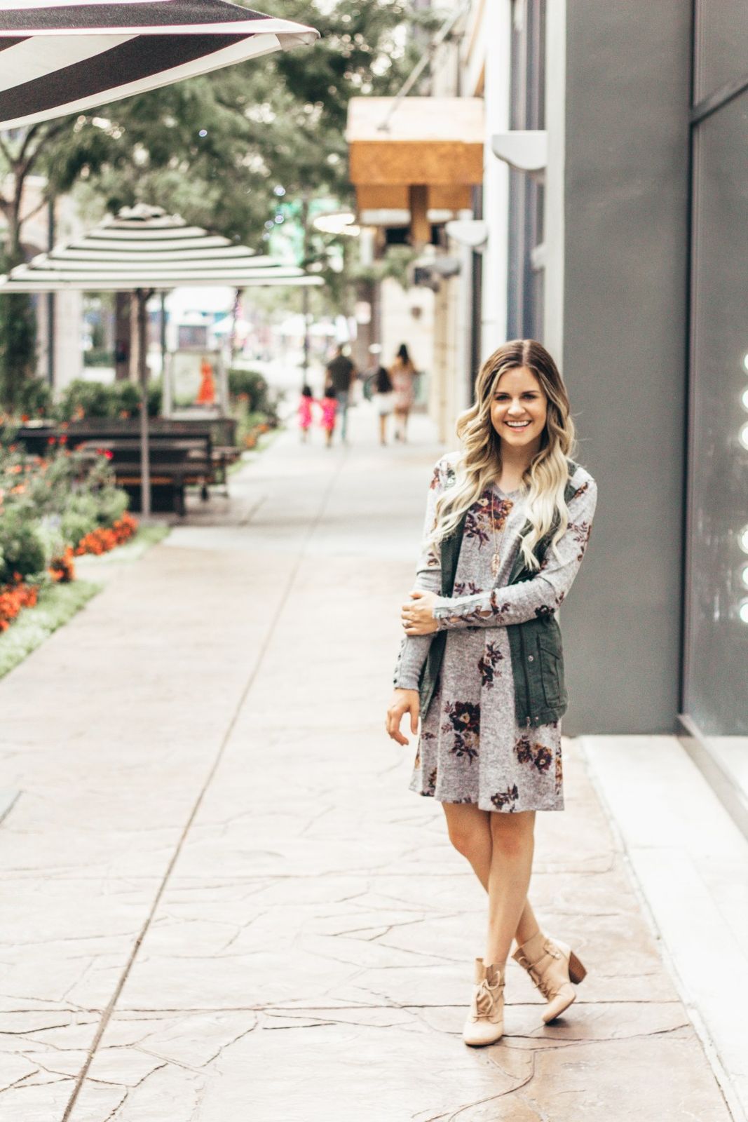 Floral Dress and Utility Vest for Casual Layering Floral Dress and Utility Vest for Casual Layering — Meet the Teacher Outfits 2027