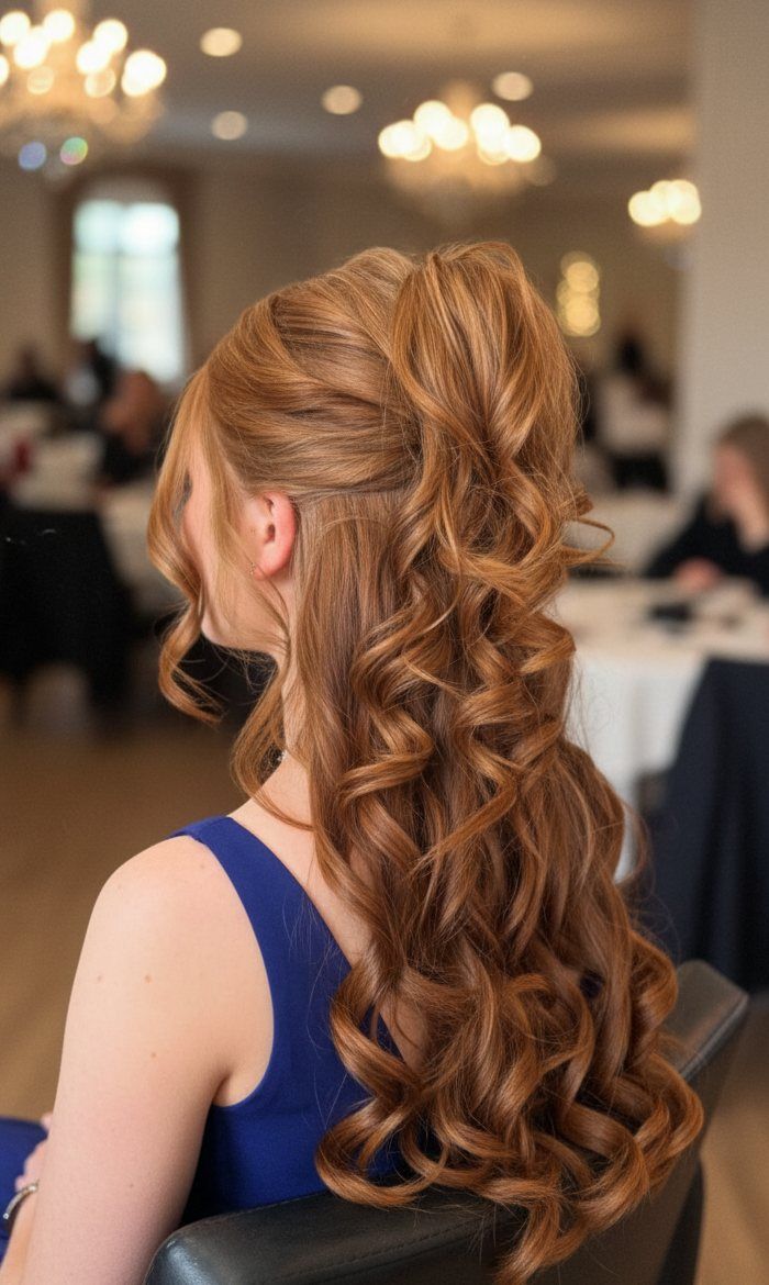 Copper Red Visual Idea Copper Red Visual Idea — Half Up Ponytail Hairstyles 2027