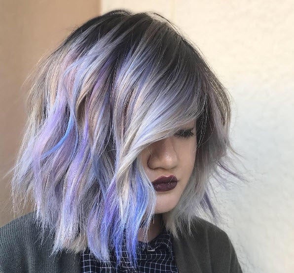 Ash Brown Lob with Face-Framing Layers — Angled Lob 2027