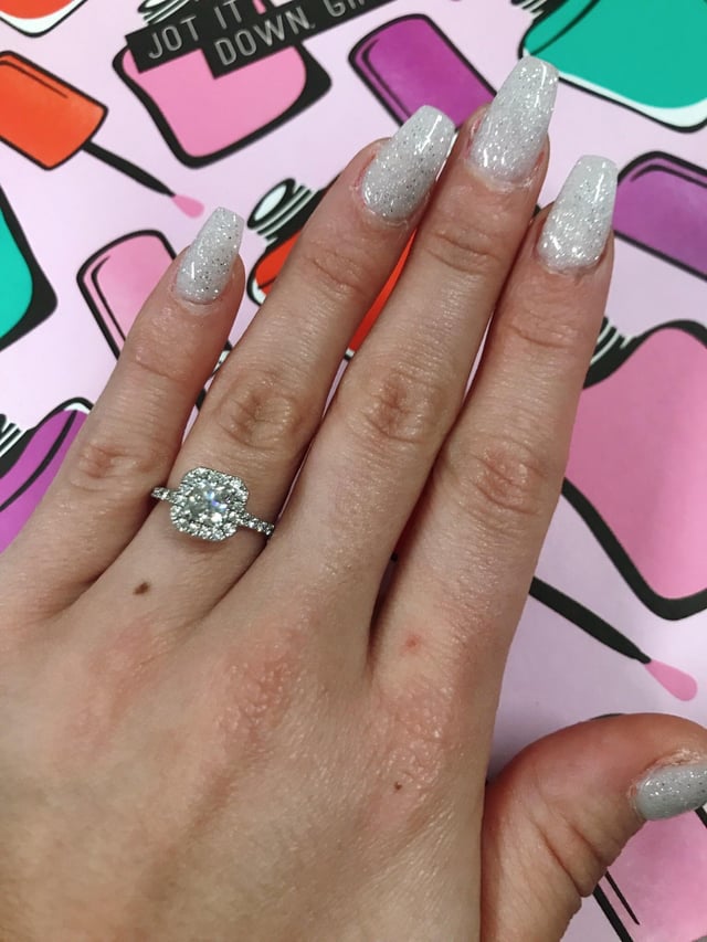 Long Square Full Silver Glitter Nails Long Square Full Silver Glitter Nails — Wedding Square Nails 2027