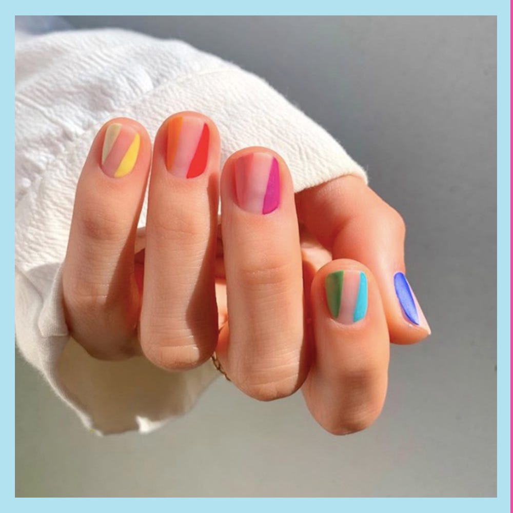 Minimalist Geometric Rainbow Lines Minimalist Geometric Rainbow Lines — Rainbow Nails 2027
