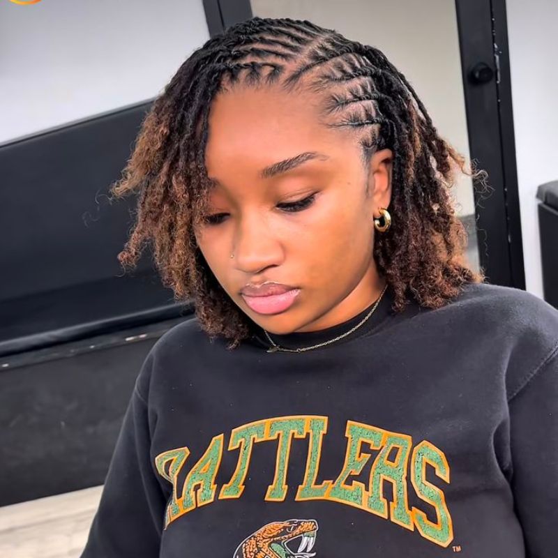Braided Locs With Loose Ends Braided Locs With Loose Ends — Summer Locs Styles 2027
