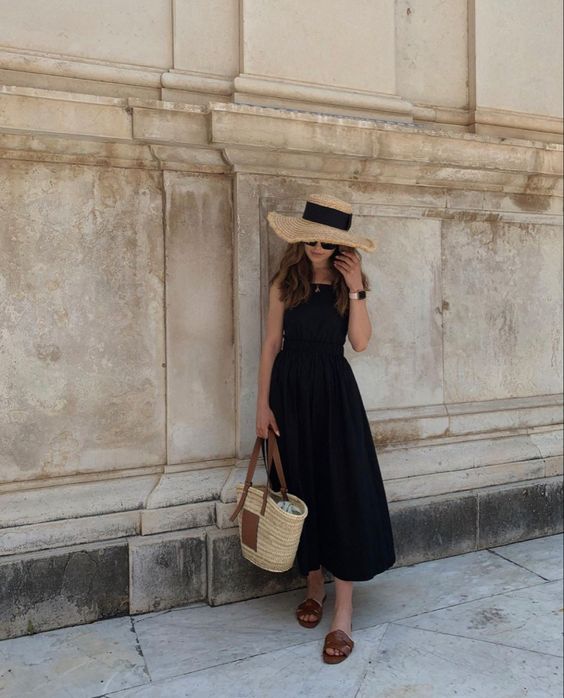 Effortless Summer Day: A-Line Midi Dress with Straw Accessories Effortless Summer Day: A-Line Midi Dress with Straw Accessories — Summer Outfits 2027 for Teens