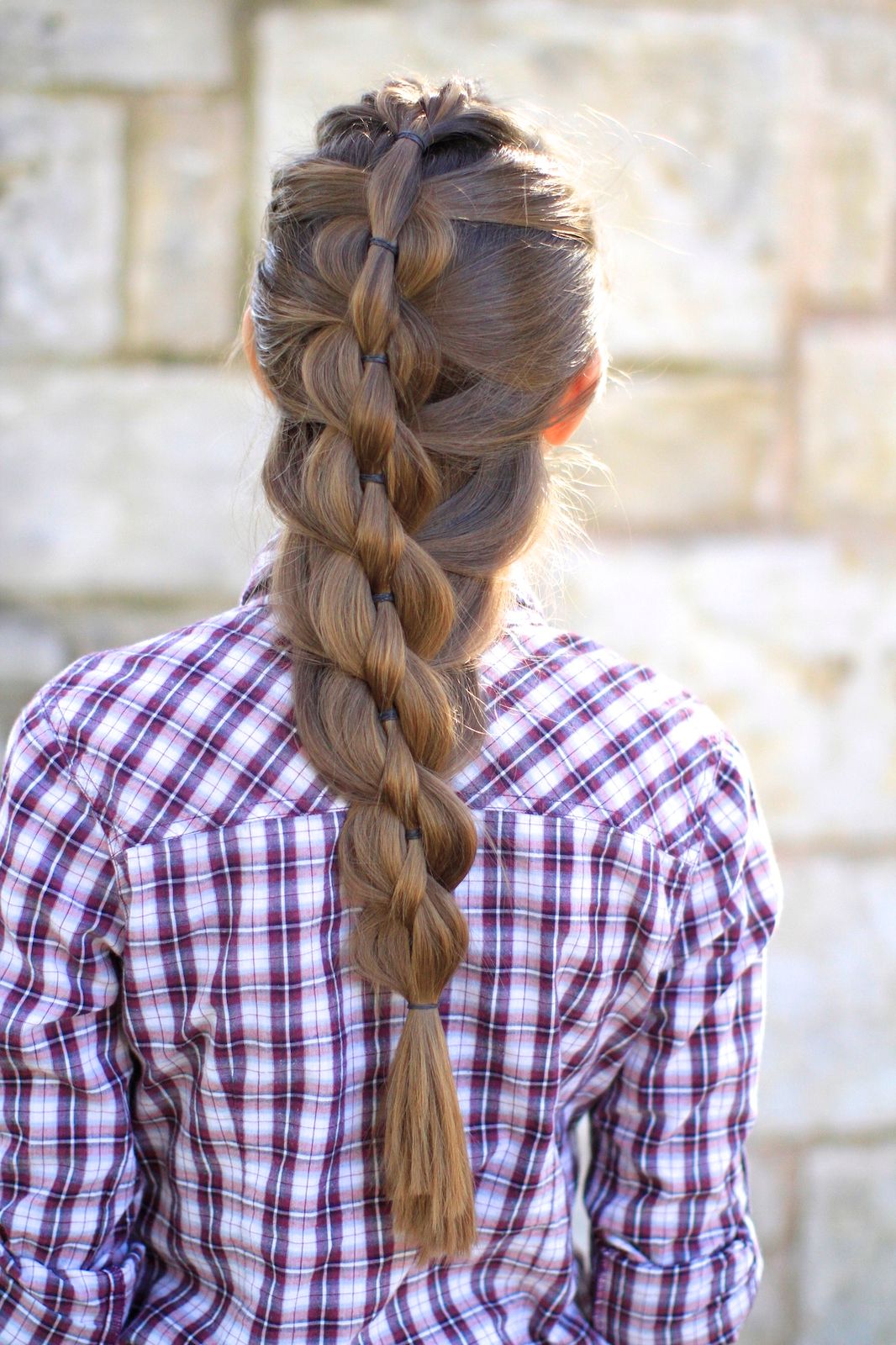 Chunky Pull-Through Braid — Little Girl Swim Hairstyles 2027