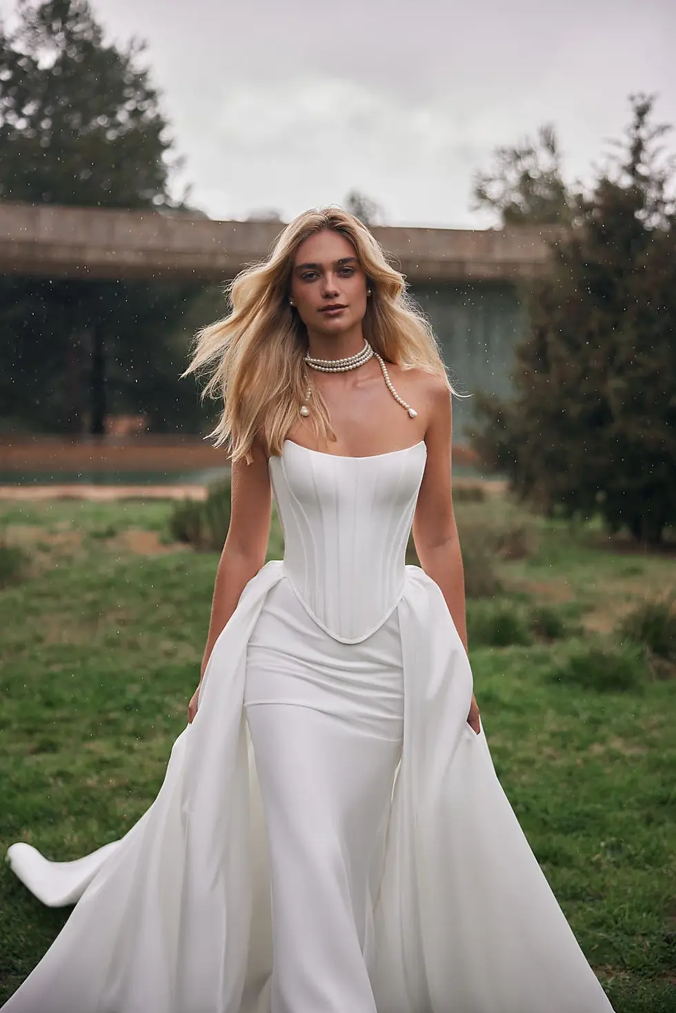 Modern Drama: Voluminous Overskirt on a Corset Dress — Wedding Dress Trends 2027