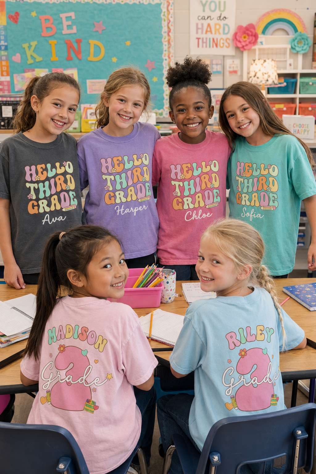 Retro 'Hello Third Grade' Graphic Tees Retro 'Hello Third Grade' Graphic Tees — Cute Outfits 2027 for Tweens