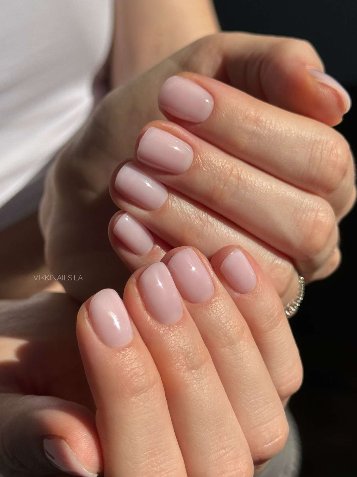 Short Rounded Square Milky Pink — Nails 2027 for Pale Skin