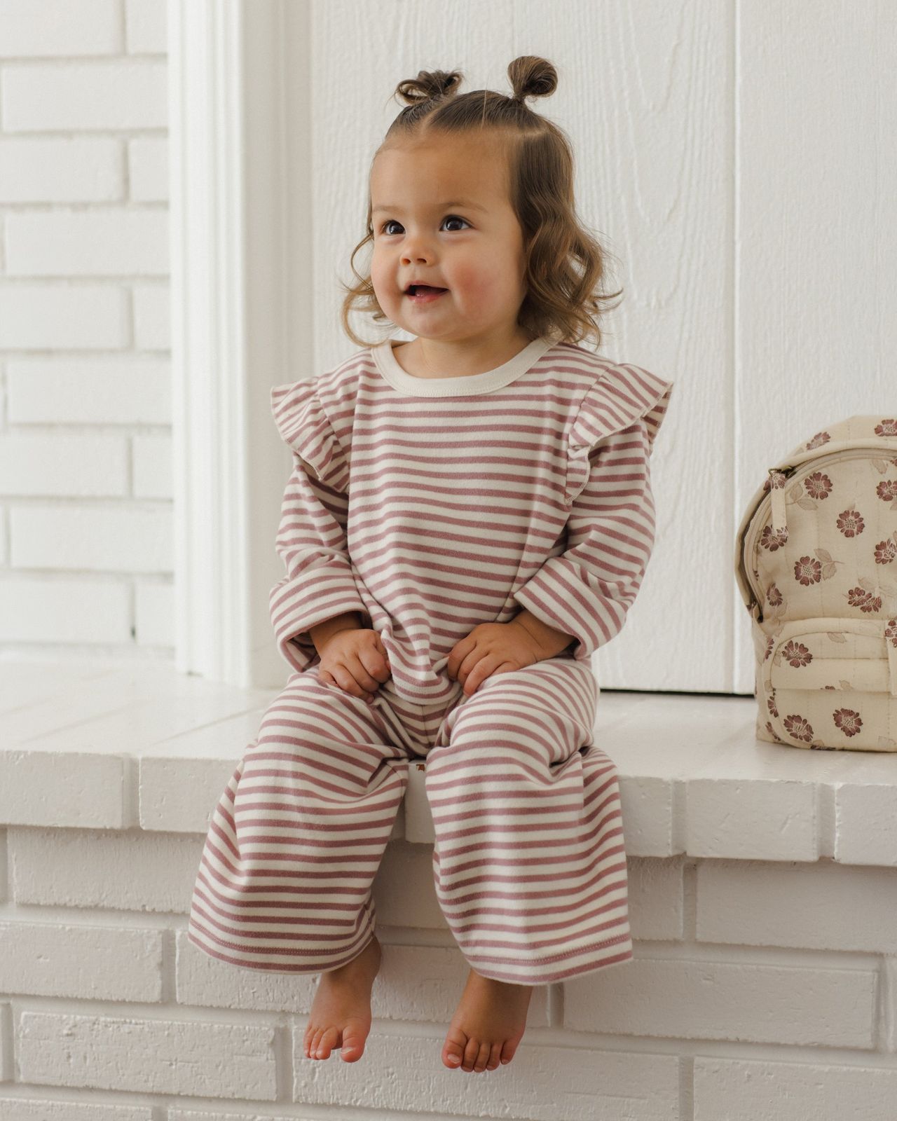 Cozy Waffle Knit Jumpsuit with Ruffled Details Cozy Waffle Knit Jumpsuit with Ruffled Details — Toddler Girl Outfits 2027