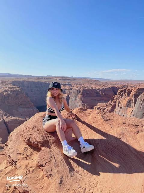 Checkered Bikini Top and Bucket Hat for Desert Vacation Checkered Bikini Top and Bucket Hat for Desert Vacation — Arizona Outfits 2027