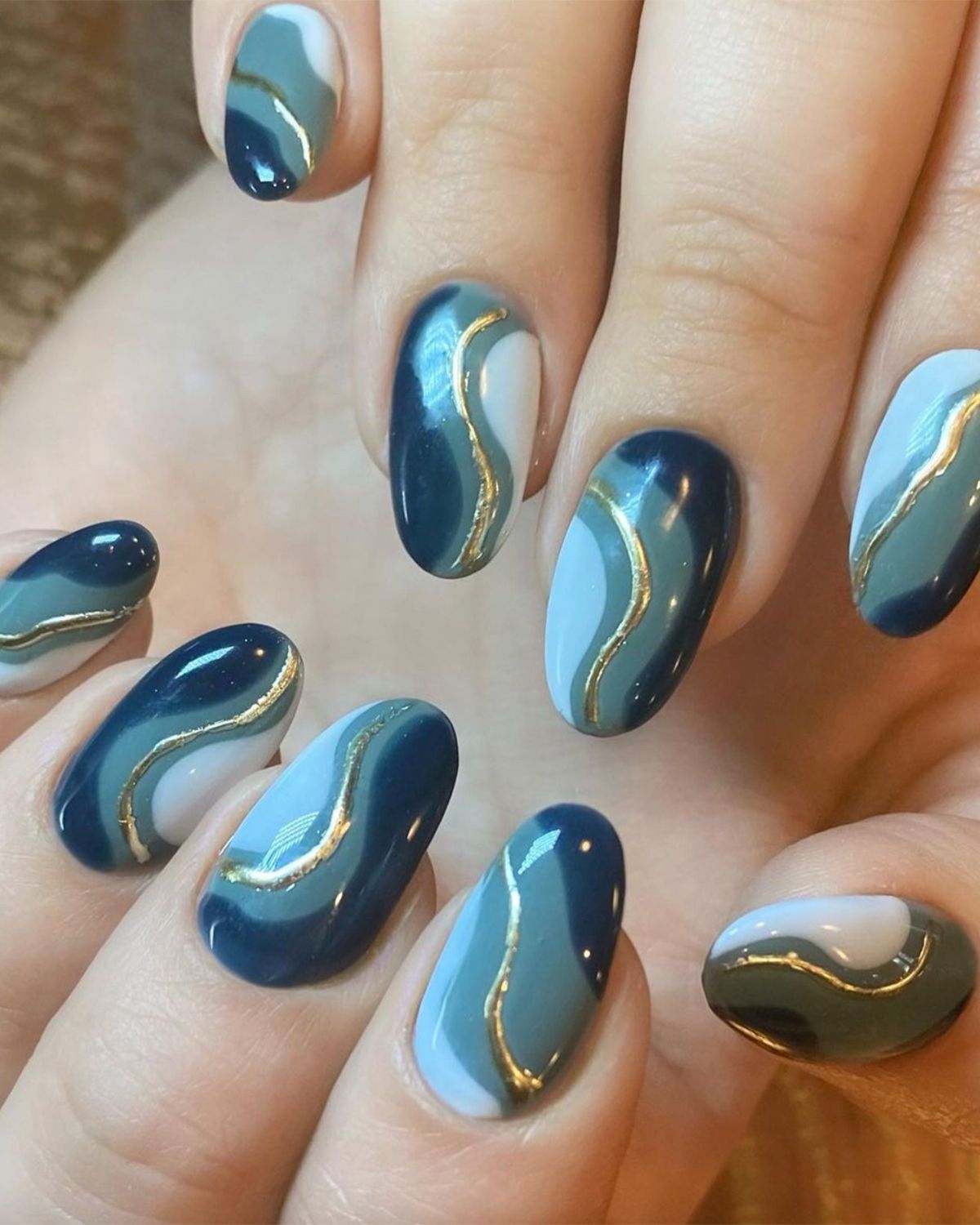 Shades Of Blue Grey White And Gold Visual Idea Shades Of Blue Grey White And Gold Visual Idea — Polygel Nails 2027