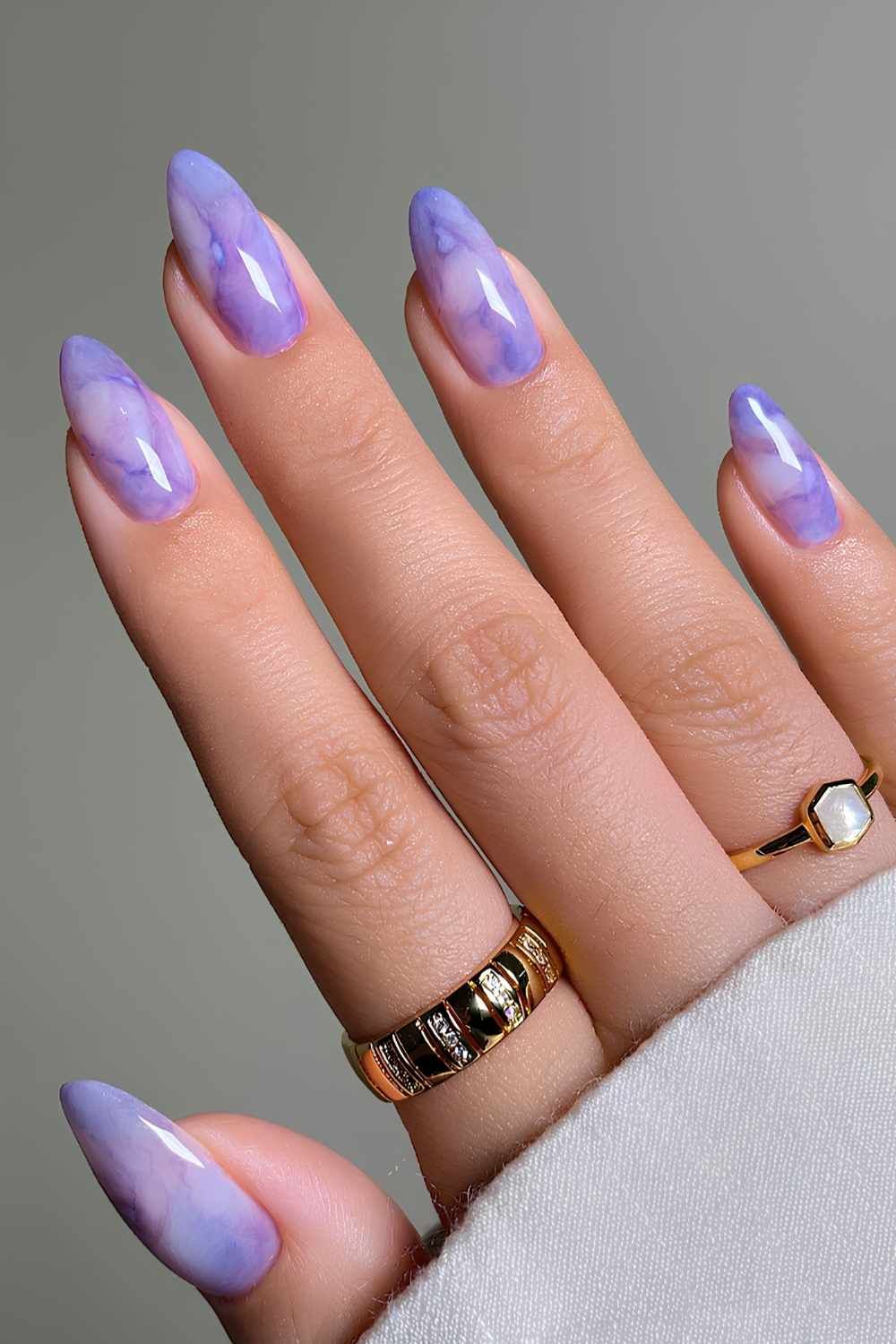 Marble Effect Visual Idea — Lavender Nails 2027