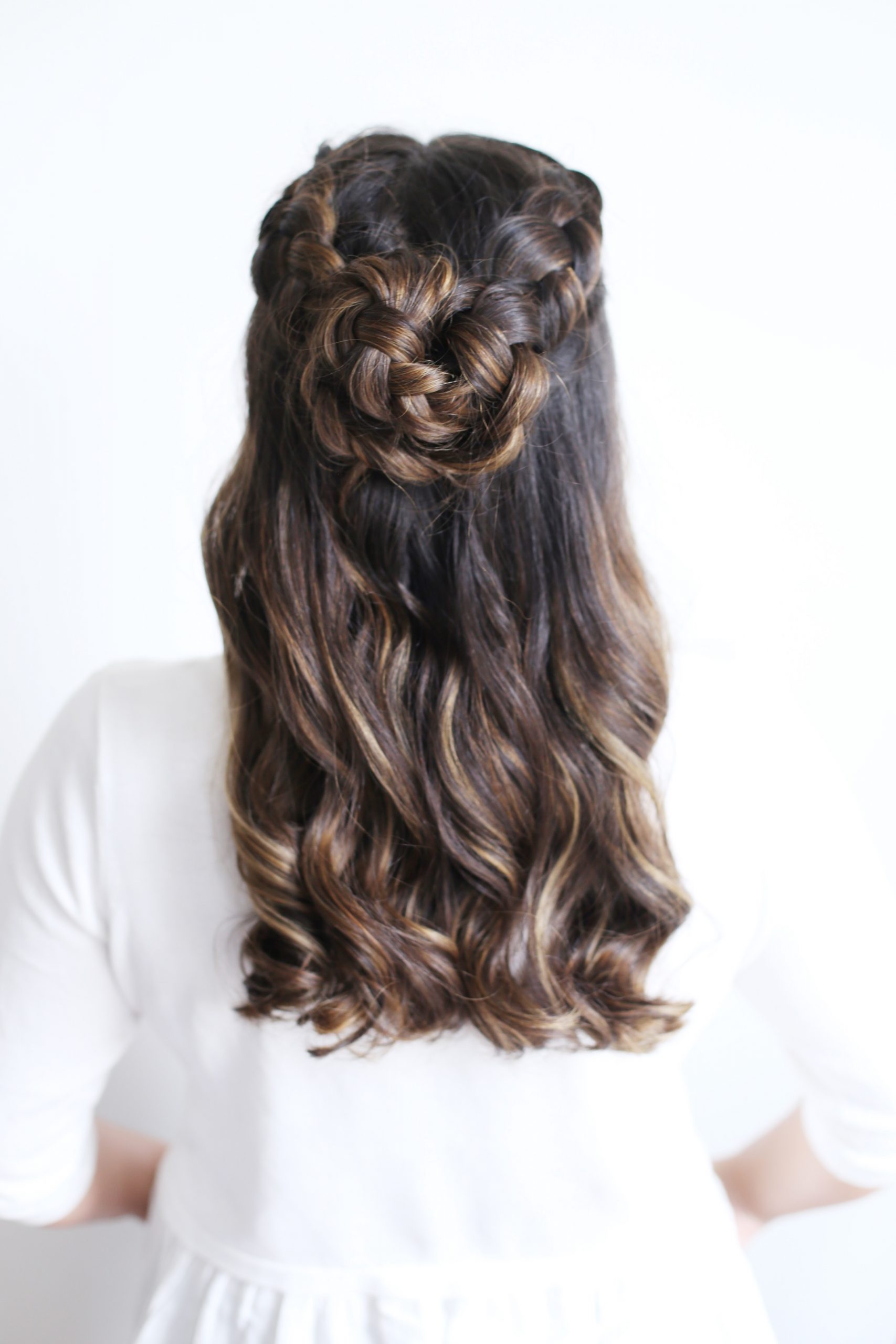 Dark Brown Braided Crown Dark Brown Braided Crown — Half Up Half Down Hairstyles 2027