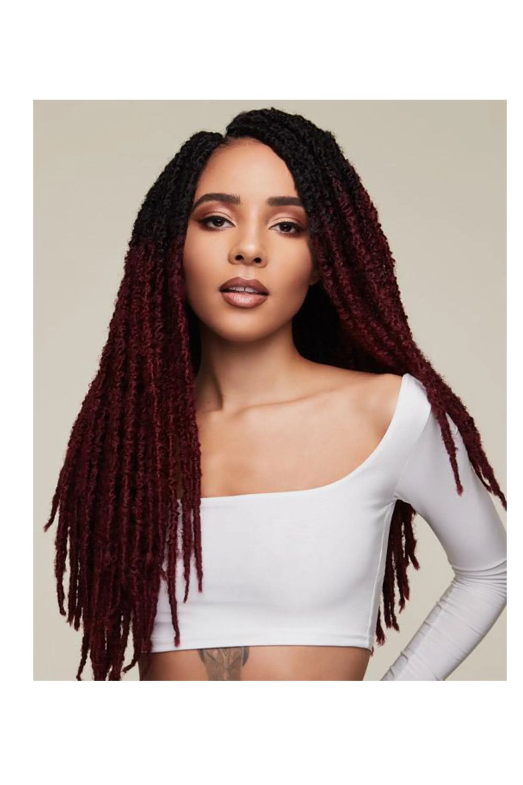 Black Base With Dark Red Ombre Ends Visual Idea Black Base With Dark Red Ombre Ends Visual Idea — Distressed Locs 2027