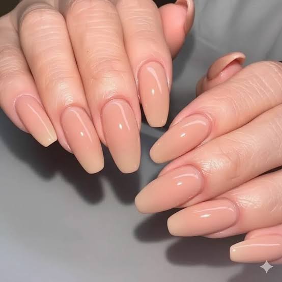 Sheer Nude Oval with Warm Undertones Sheer Nude Oval with Warm Undertones — Interview Nails 2027
