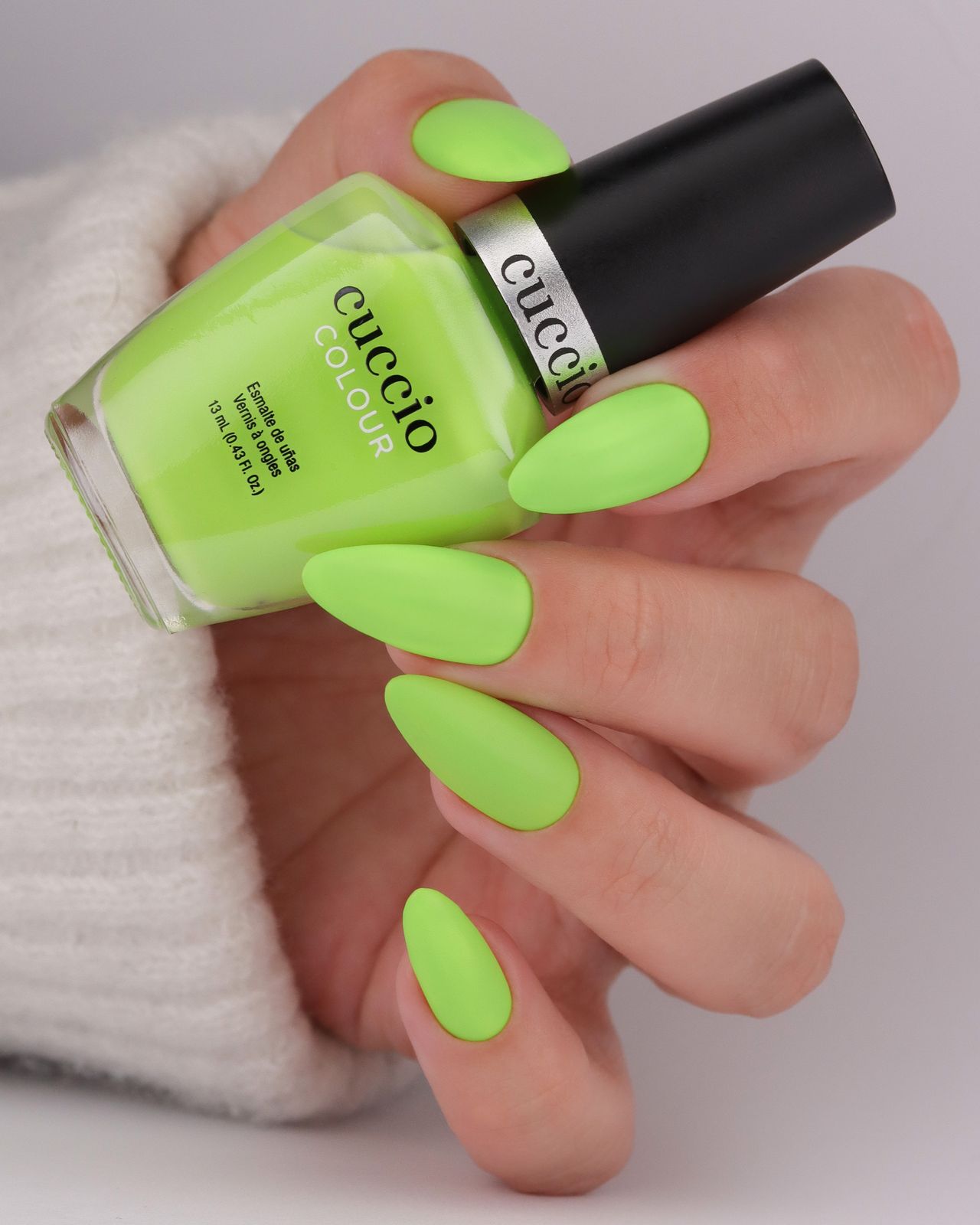 Matte Neon Green with Polish Bottle Matte Neon Green with Polish Bottle — Neon Matte Nails 2027