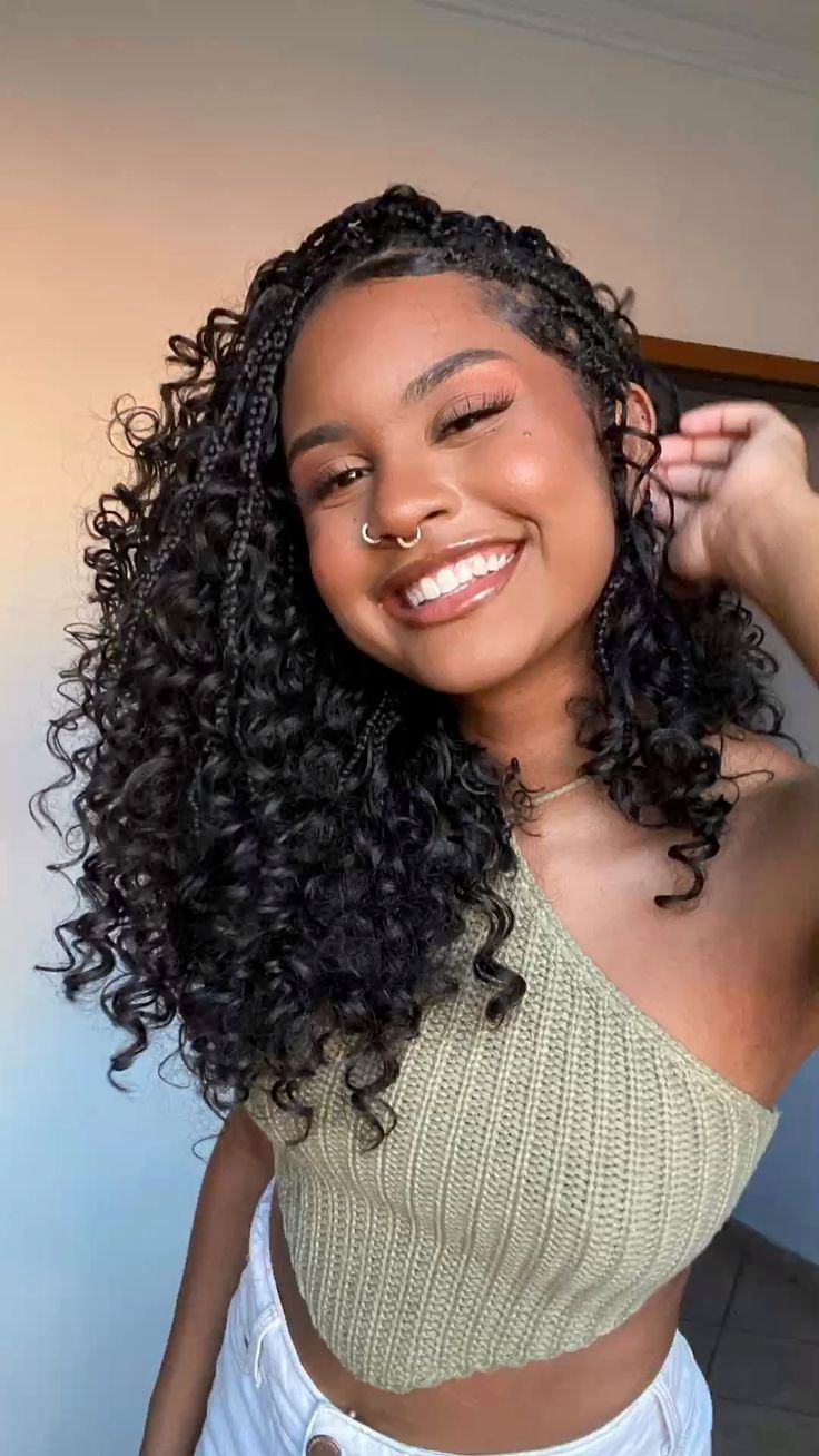 Shoulder Length Braids With Curly Ends Shoulder Length Braids With Curly Ends — Boho Knotless Braids 2027