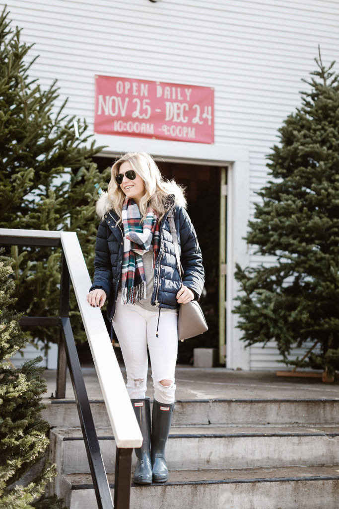 Puffer Coat and Plaid Scarf for a Festive Farm Visit Puffer Coat and Plaid Scarf for a Festive Farm Visit — Farm Outfits 2027