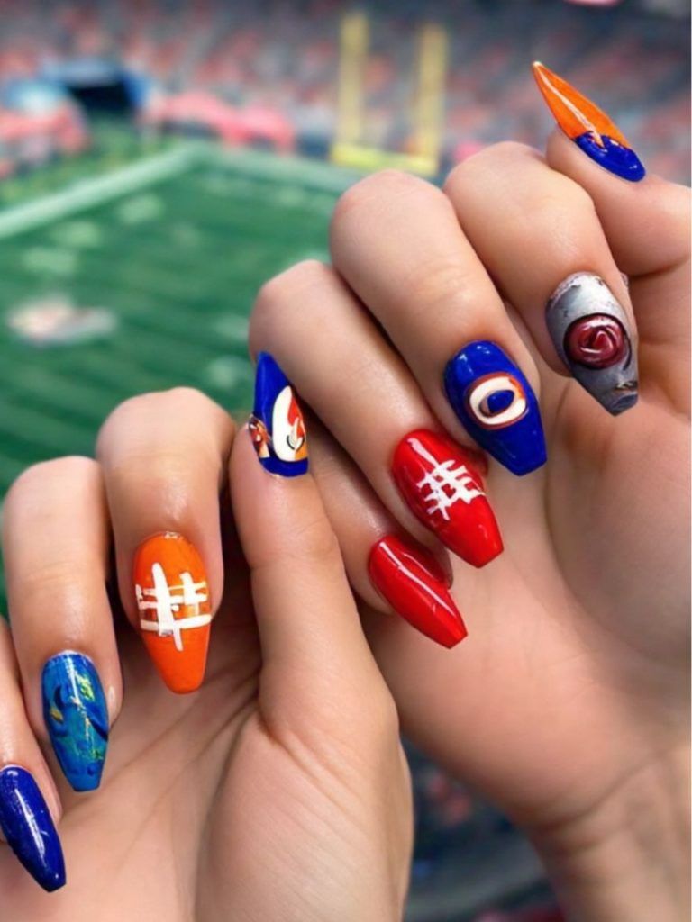 Football Motifs and Team Logos Football Motifs and Team Logos — Cheer Nails Team Colors 2027