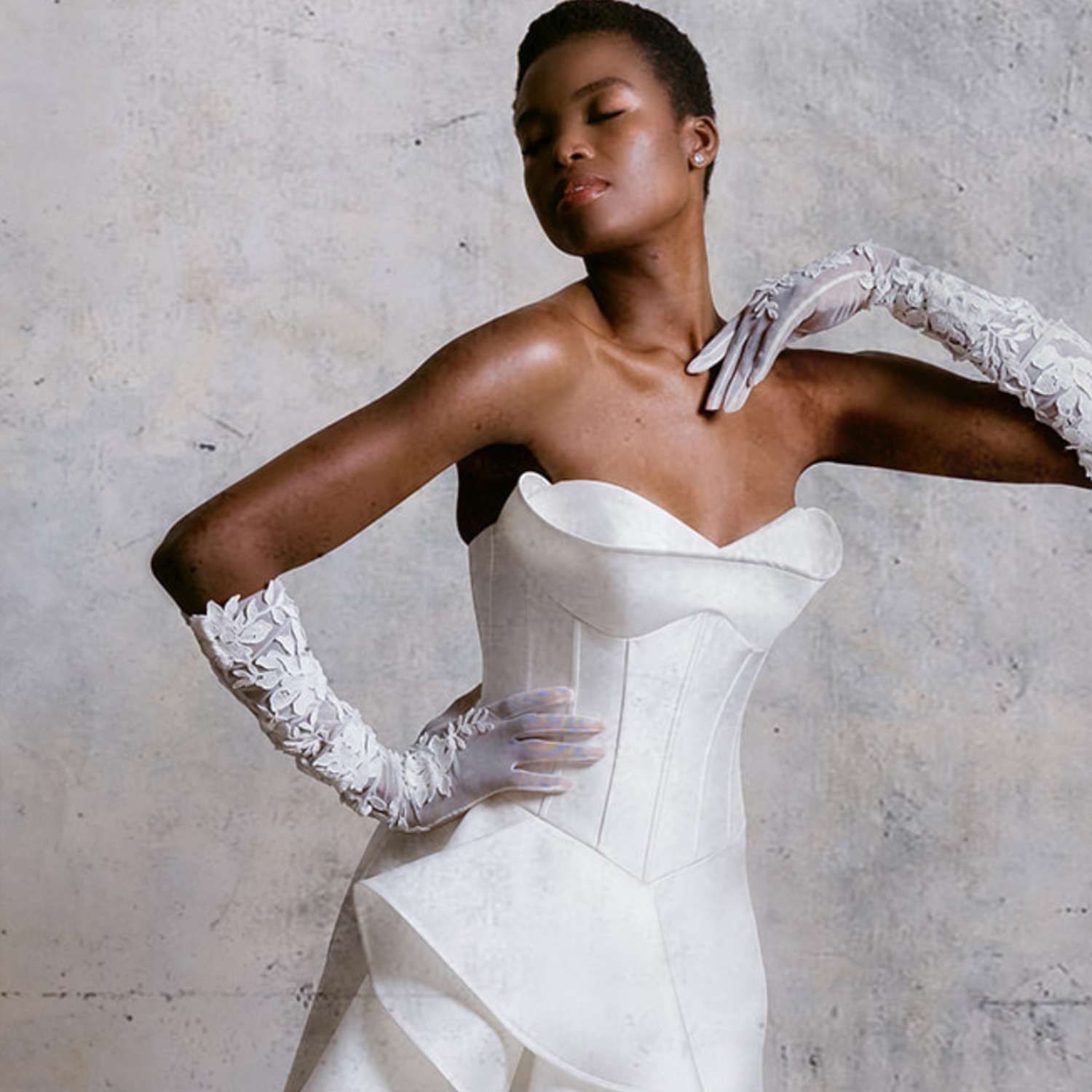 Lace Structured Fabric Outfit Idea — Wedding Gloves Outfits 2027