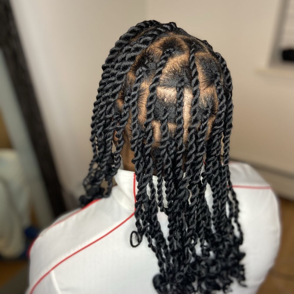 Loose Twists With Grid Parting Loose Twists With Grid Parting — Senegalese Twists 2027
