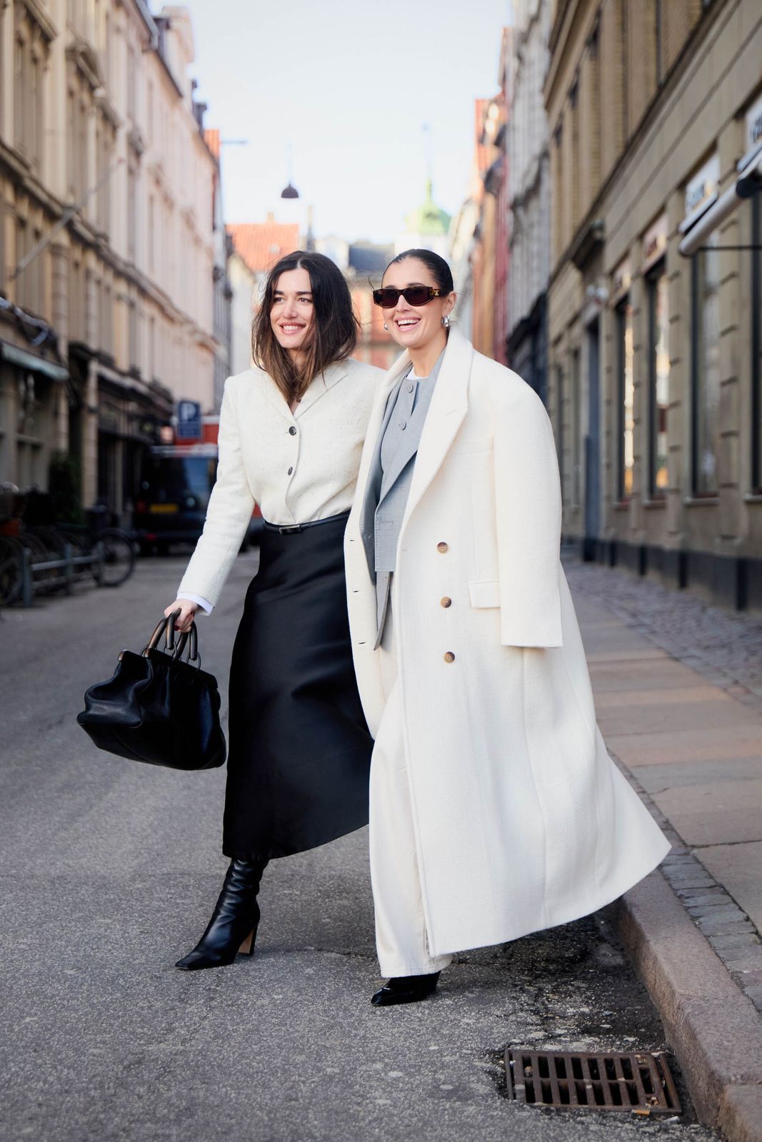 Long Cream Coat Over Blazer and Trousers for Sophisticated Layering — Minimal Scandinavian Outfits 2027