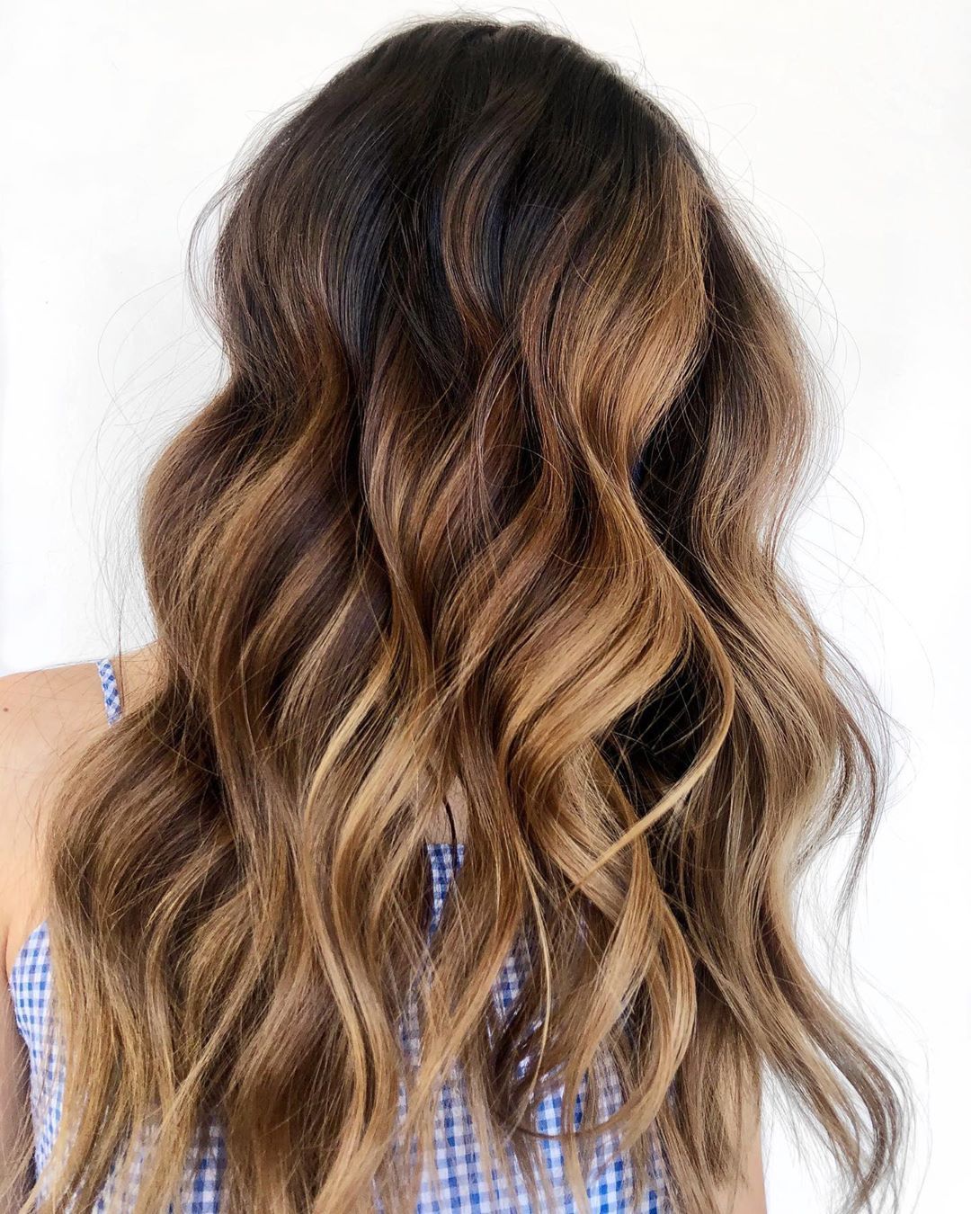 Dark Brown With Caramel Balayage — Caramel Blonde Hair 2027