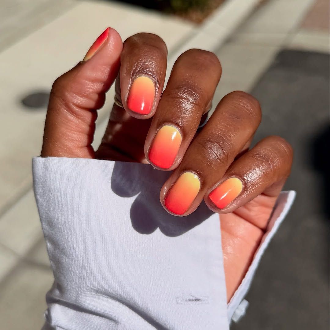 Glossy Visual Idea Glossy Visual Idea — Orange Summer Nails 2027