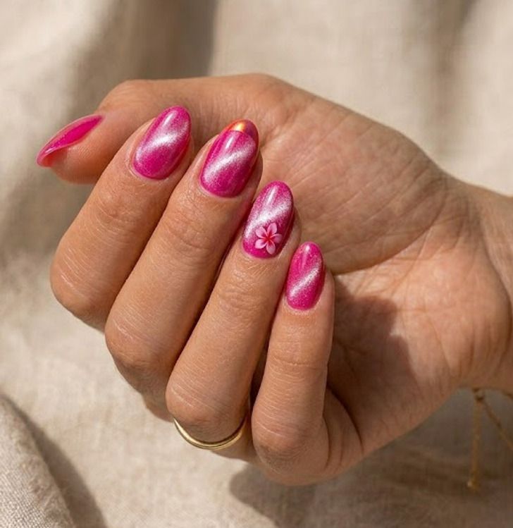 Cat-Eye Glossy Visual Idea Cat-Eye Glossy Visual Idea — Magenta Nails 2027