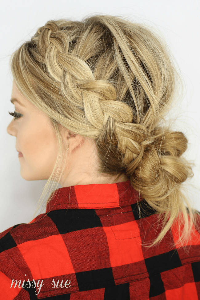 Dutch Braid Messy Bun Blonde Dutch Braid Messy Bun Blonde — Braided Bun 2027