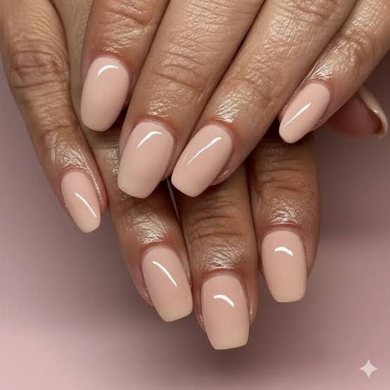 Opaque Soft Beige-Pink Short Oval Opaque Soft Beige-Pink Short Oval — Interview Nails 2027