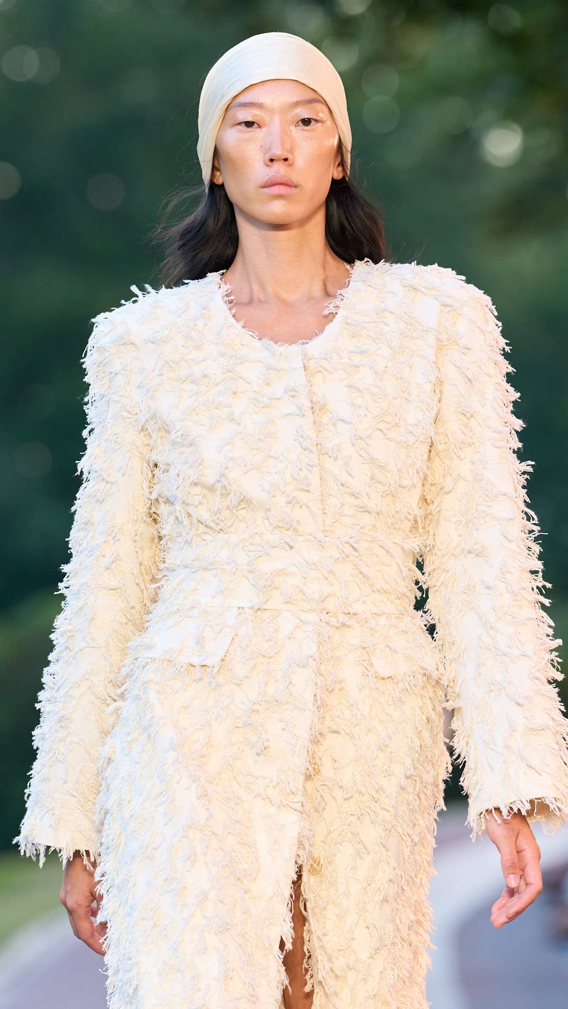Textured Sophistication: Fringed Jacket and Headband Textured Sophistication: Fringed Jacket and Headband — Europe Outfits 2027