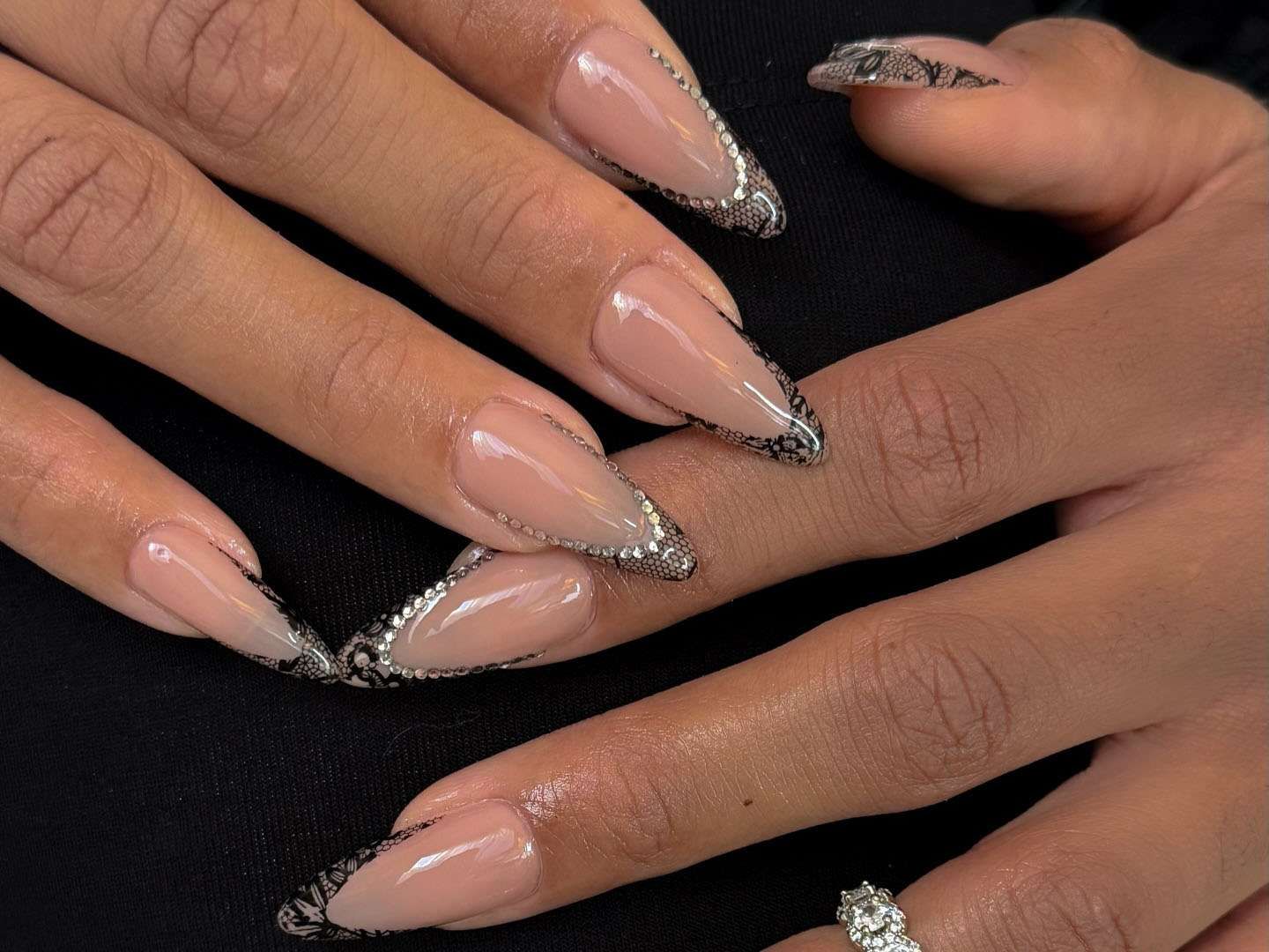 White Snowflake Art Glitter Accents Visual Idea — Winter Ombre Nails 2027