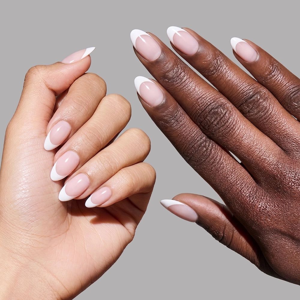 Medium Almond Opaque White French Medium Almond Opaque White French — French Tip Nails 2027 for Wide Nail Beds