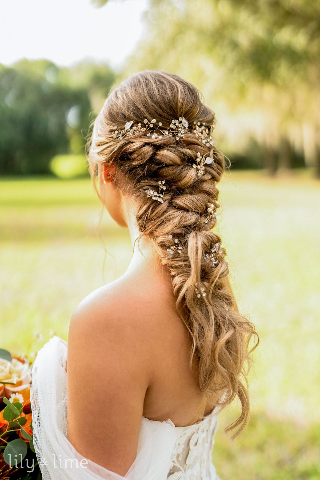 Ash Blonde Braided Updo Accessories — Bride Hairstyles 2027