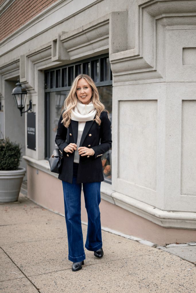 Classic Black Blazer with Dark Blue Jeans Classic Black Blazer with Dark Blue Jeans — Winter Blue Outfits 2027