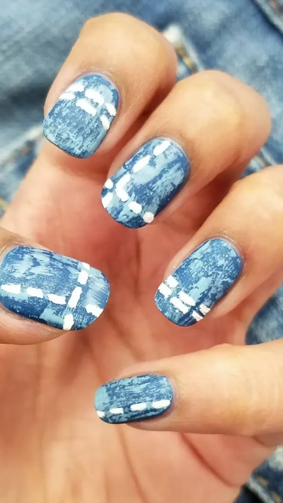 Medium Almond Denim Texture with Stitching Medium Almond Denim Texture with Stitching — Denim Nails 2027