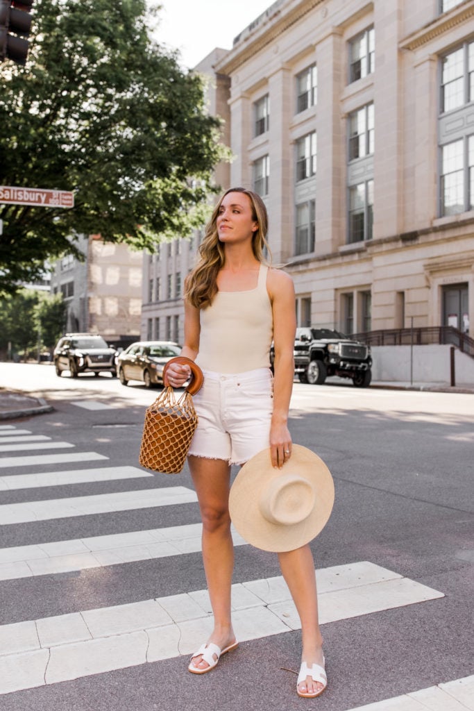 Classic Summer Pairing: Denim Shorts and Ribbed Tank Classic Summer Pairing: Denim Shorts and Ribbed Tank — Neutral Summer Outfits 2027