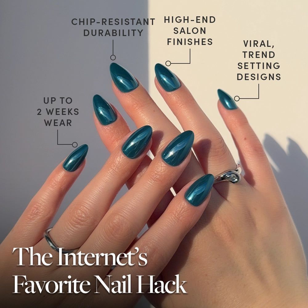 Magnetic Cat-Eye Effect On All Nails Visual Idea — Teal Nails 2027