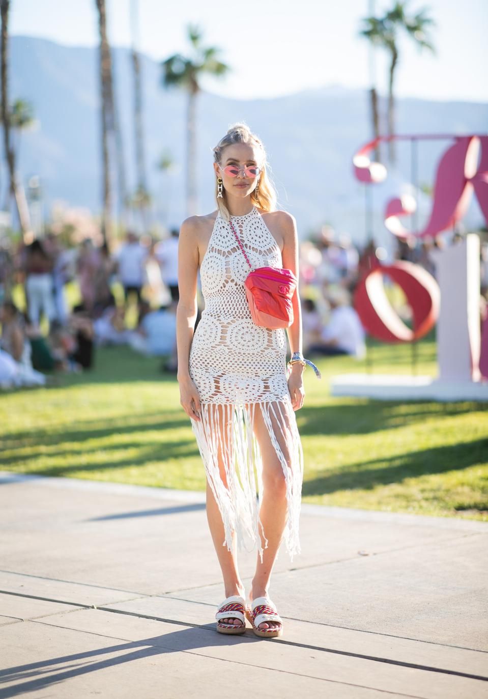 White Crochet Halter Dress for Festivals White Crochet Halter Dress for Festivals — California Outfits 2027