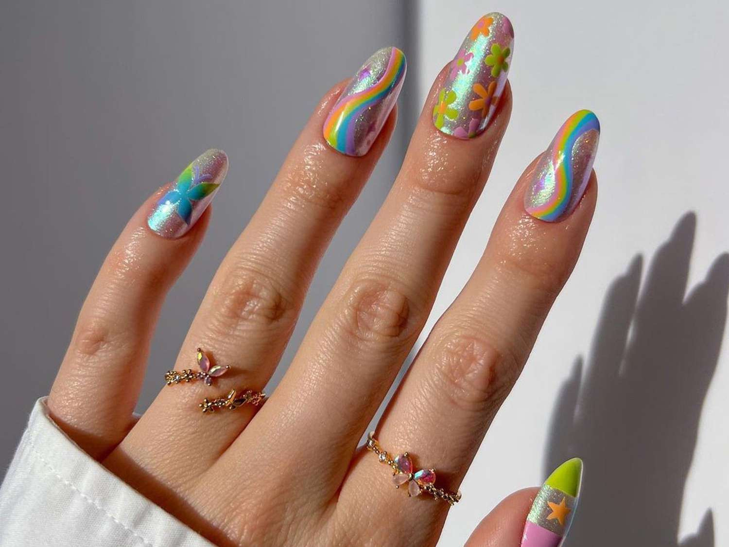 Iridescent Swirls and Butterflies — Butterfly Airbrush Nails 2027